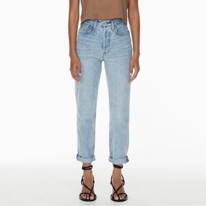 Denim Forum The Boyfriend High Rise Loose Jeans Size 25 Light Blue Aritzia